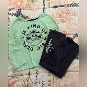 Baby Yoda/ Grogu toddler girl outfit